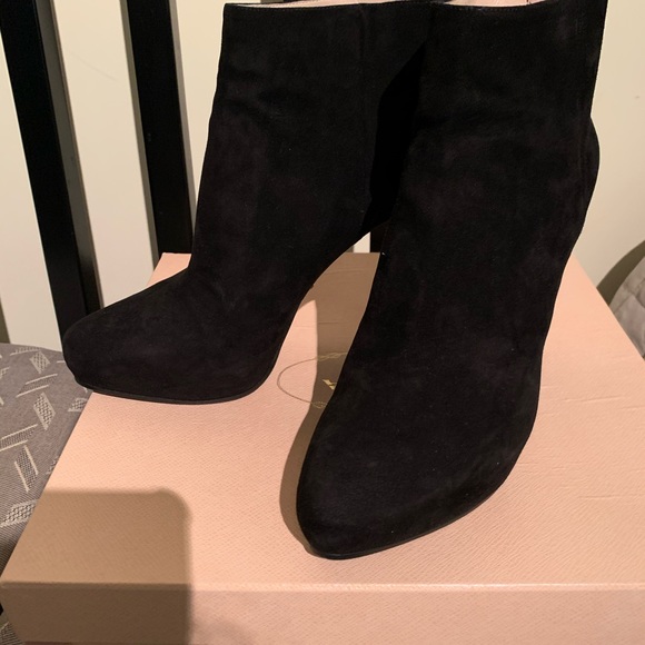 Prada Platform suede bootie 40 heels - Picture 3 of 5